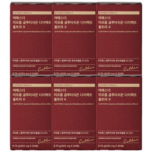 에스더포뮬러 여에스더 리포좀 글루타치온 다이렉트 울트라 X 30매 4박스 (120매) 여에스더 글루타치온 UX