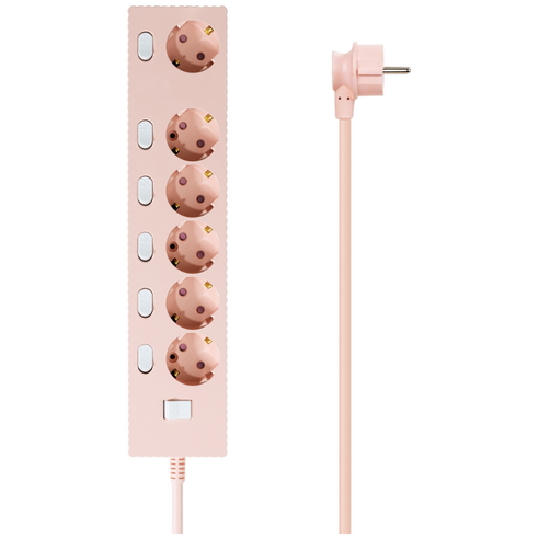 파워존 자동소화 4000W 고용량 웨이브 개별스위치 과부하차단 6구 멀티탭 50cm 1.5m 3m 5m 7m