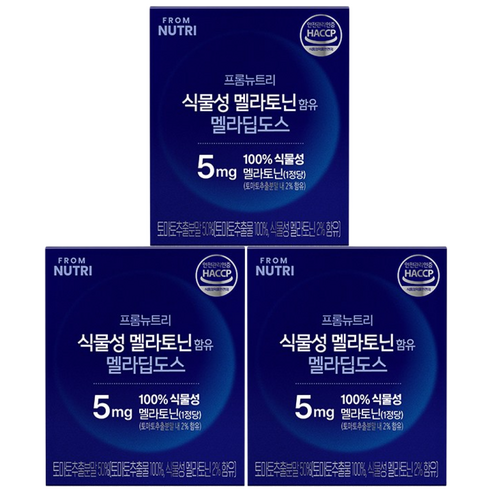 티에프티 프롬뉴트리 식물성 멜라토닌 함유 멜라딥도스 30p, 3개