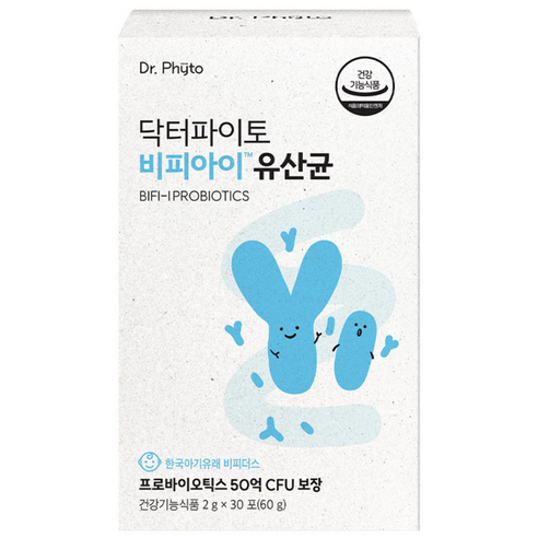 [닥터파이토] 비피아이 키즈 유산균 GMP 인증, 1박스, 30회분