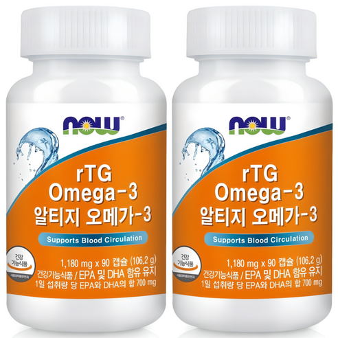 나우푸드 알티지 오메가3, 90정, 2개
