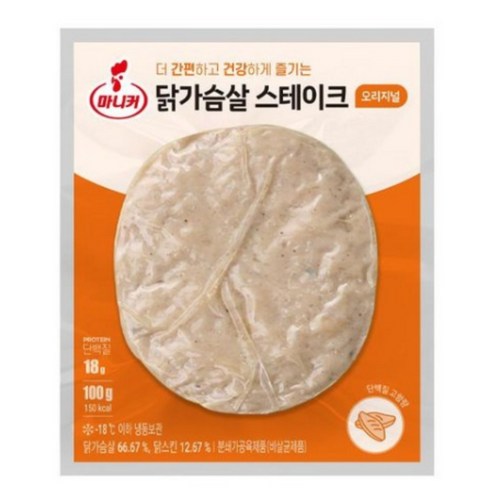 마니커 닭가슴살 스테이크 오리지널 100g [냉동], 5개, 100g