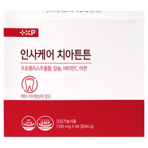 인사케어 치아 탄탄 칼슘 이가 튼튼 프로폴리스 비타민C 영양제