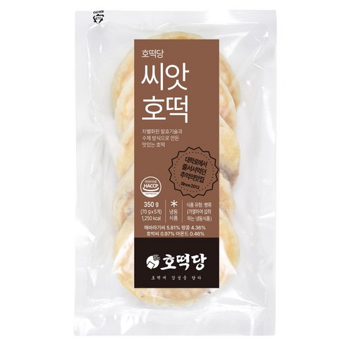 [호떡당] 줄서서먹는 호떡! 씨앗호떡 견과호떡! 영양간식 아이간식 식사대용 겨울간식, 350g, 1개