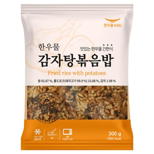 한우물 감자탕 볶음밥 300g x5개 1인분 밀키트 냉동 즉석밥 자취 혼밥 요리 코스트코볶음밥, 5개, 300g
