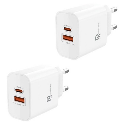 [1+1] USB A타입 C타입 충전기 핸드폰 고속충전기 35W PD 갤럭시 아이폰 충전기 2포트 동시충전