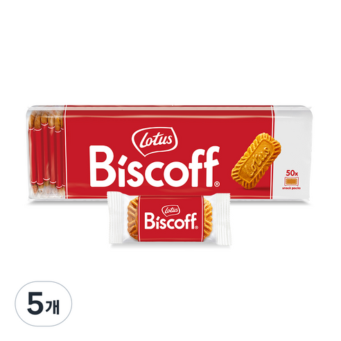 로투스 비스코프 비스켓 낱개포장, 312.5g, 5개
