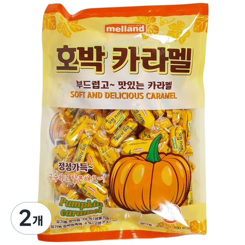 국제제과 멜랜드 호박카라멜, 400g, 2개