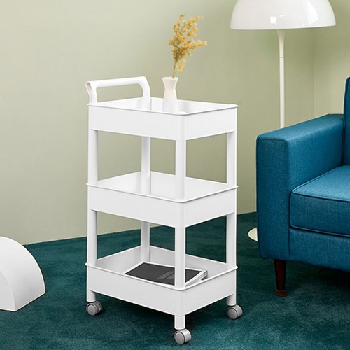 리템 트롤리 이동형 3단, 화이트