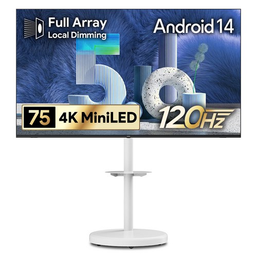 더함 4K UHD QLED MiniLED 스마트 돌비 AI 구글 5.0 TV + 삼탠바이미 스탠드 울트라 세트 방문설치, UA751MINILED Google5.0 120Hz 2025C, 방문설치, 거치대형, 191cm(75인치)