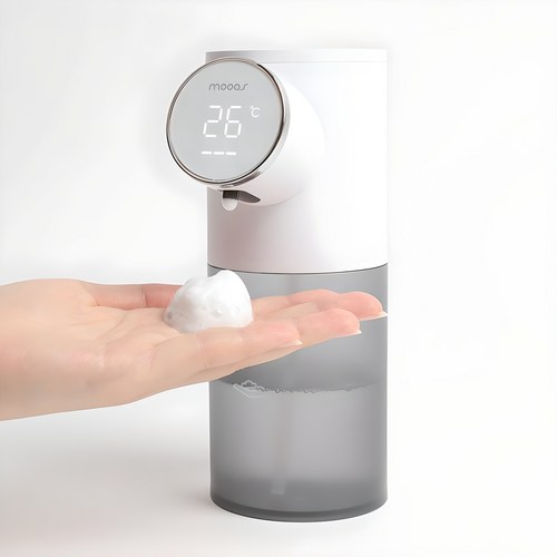 무아스 대용량 소프트버블 자동 손세정기, 화이트, 1개