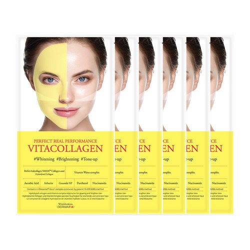 더마픽스 퍼펙트 리얼 퍼포먼스 비타콜라겐 마스크, 6개입, 1개