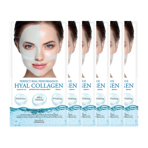 더마픽스 퍼펙트 리얼 퍼포먼스 히알콜라겐 마스크, 6개입, 1개