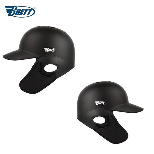 [BH07-08] 브렛 프리미엄 경량 헬멧 (무광 검정) 좌귀/우타, 우타