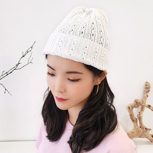 봄 여름 남자 여자 공용 유니 꽈배기 썸머 비니모자