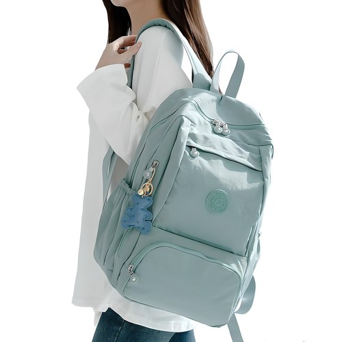 루루백 여성용 hood 가벼운 방수 여행 노트북 백팩