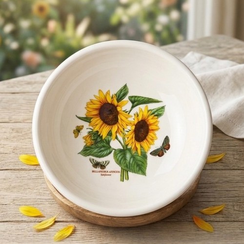 포트메리온 보타닉가든 엠보스드 대접 수입그릇 명품 도자기 접시 빈티지, 1개, Sunflower