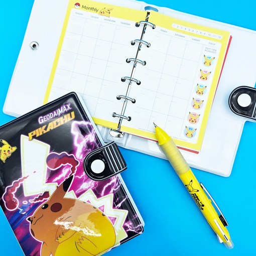 9000 포켓몬스터 6공 다이어리 1개 랜덤  스케쥴러 알찬속지 학교 학원 스터디카페 선물용 신학기