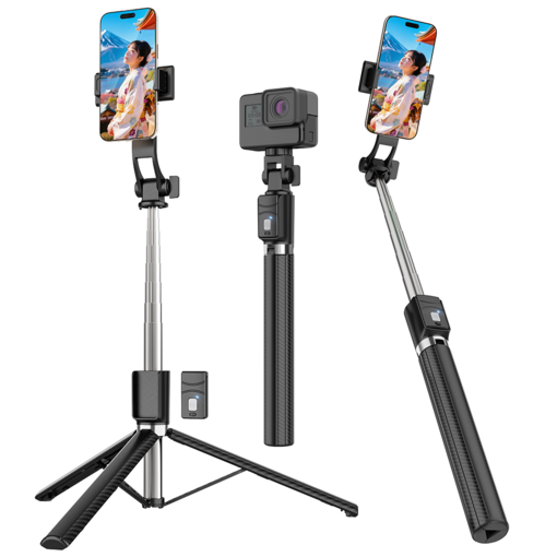 NICESUN 블루투스 휴대폰 삼각대 스마트폰카메라고프로 삼각대 셀카봉 170cm S8