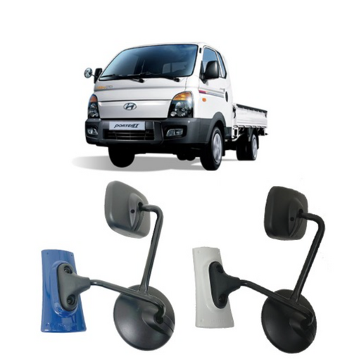 뭉구카 Cox 포터2 전용 2Way 부착식 탑차 보조미러 순정교체용 사각지대해소 후방 사각지대보완 각도조절 보조거울 백색 1EA, 1개, 현대 포터2 백색