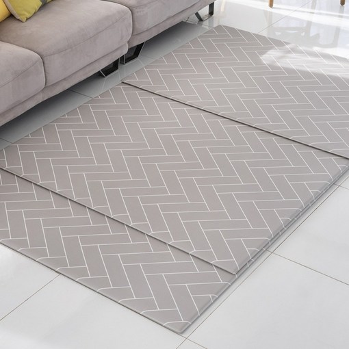 제로벨 제로플러스 두께 15mm PVC 양면 놀이방매트 유아 어린이 거실 아이방 매트, JS 헤링본 그레이