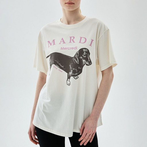 마르디메크르디 여성용 딴지 면 티셔츠