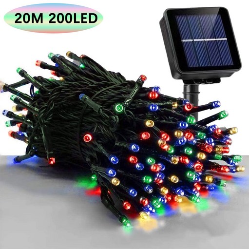 KELAKE 태양광 조명줄 야외용 정원등 LED 트리등 아웃도어 방수 22m 200Led,
