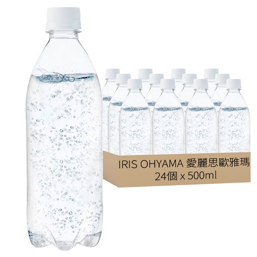 IRIS FOODS 富士山強氣泡水 環保無標籤款, 500ml, 24個