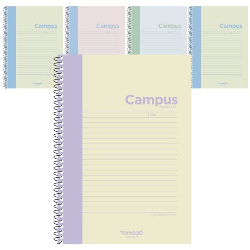 탐사 파스텔 캠퍼스 스프링 노트 다채로운 색상의 캠퍼스 필수품