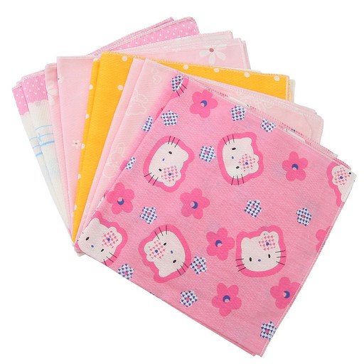 babybear 無螢光印花手帕 10入
