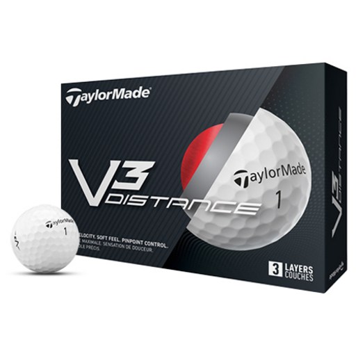 테일러메이드 V3 DISTANCE 골프공 3피스 12p