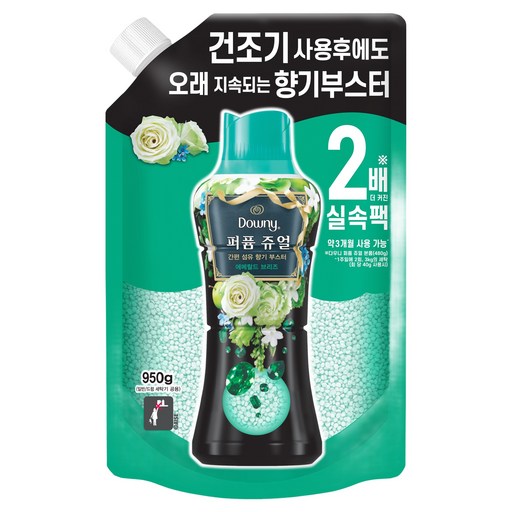 다우니 퍼퓸 쥬얼 에메랄드 브리즈 향기 부스터 리필