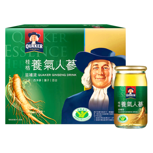 QUAKER 桂格 養氣人蔘滋補液禮盒 30個裝, 1套, 1800ml