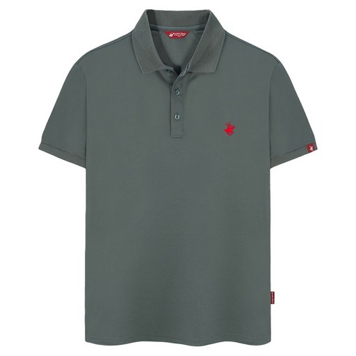 BEVERLY HILLS POLO CLUB 比佛利保羅 男女通用 涼感透氣標準款 Cool Ever 短袖Polo衫 CPW0T01, 深灰色