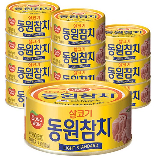 동원 라이트 스탠다드 참치 85g 12개