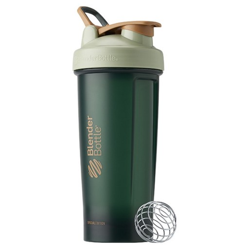Blender Bottle Classic V2 經典第二代 防漏搖搖杯 28oz, 1個, 越野綠, 828ml
