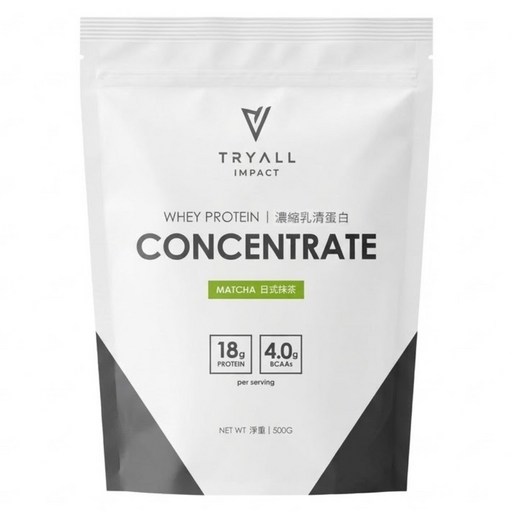 TRYALL 濃縮乳清蛋白 日式抹茶, 1包, 500g