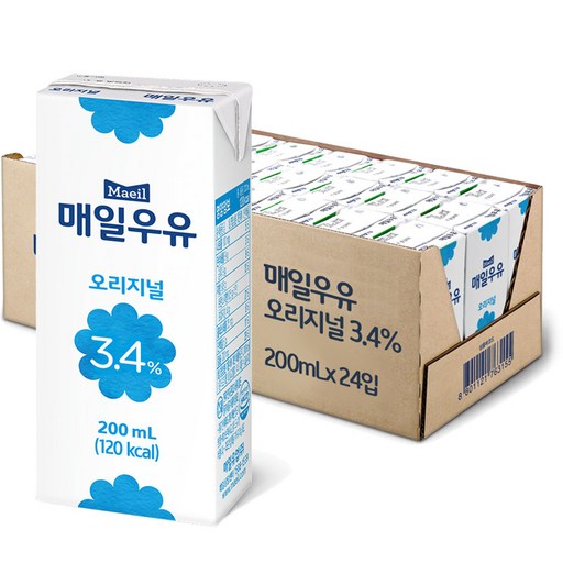 매일유업 매일우유 오리지널 200ml 24개