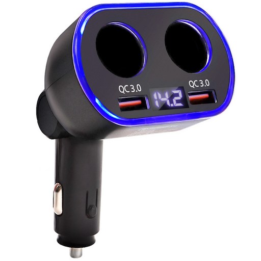 ACEPEED 차량용 4구 시거잭 QC 3.0 고속 충전기 3S-B46 혼합색상
