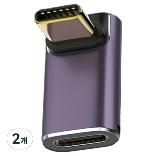 수피 USB4 썬더볼트 호환 C to C타입 40Gbps 8K 240W L자형 젠더