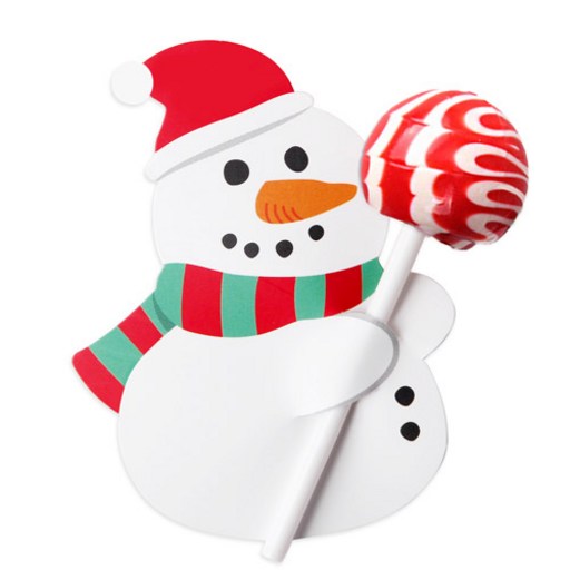 인디케이 스노우맨 막대사탕 페이퍼