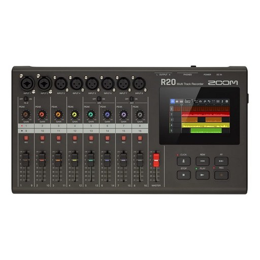 ZOOM R20 줌 멀티 트랙 레코더 직관적인 터치 조작의 인터페이스 악곡의 레코딩, 에디트, 믹스가 심플하게 [메이커
