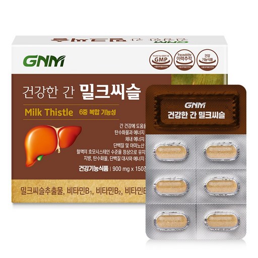 GNM 자연의품격 건강한 간 밀크씨슬, 150정, 1개 150정 × 1개 섬네일