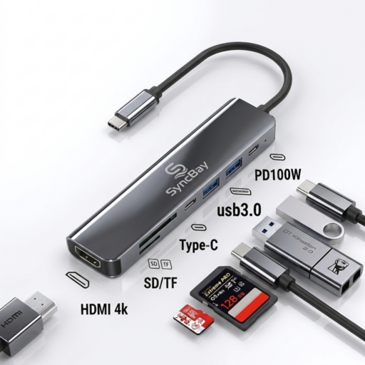 싱크베이 초고속 4K HDMI USB C타입 7포트 멀티 허브