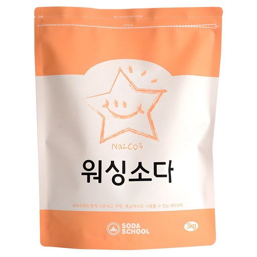 소다스쿨 워싱소다 세탁세제, 1kg