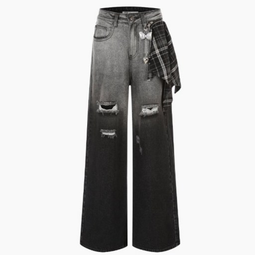 BLUE LABEL 그런지 체크헹거치프 데님팬츠 ER4ODP01