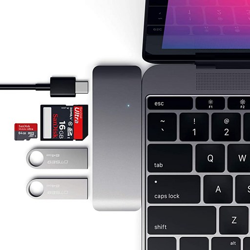 2018 맥북에어 2018 아이패드 Pro 2015 2017 맥북 12인치 등과 호환되는 USB C 패스를 가진 1 콤보 허브의 Satechi 알루미늄 C USB 3 0 3, 상세페이지 참조