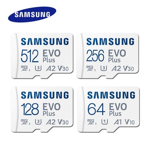 호환용 SAMSUNG EVO PLUS MicroSD 카드 128G 256GB 512GB A2 V30 U3 TF 64GB A1 V10 U1 전송 속도 130MB 메, 128GB