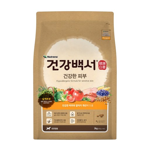 뉴트리나건강백서 강아지 건강한 피부 기능성 사료