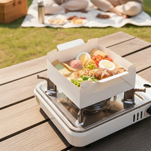 이샵 캠핑 등산 일회용 종이냄비 56인용 5개 1세트 휴대용 원룸생활 간편조리